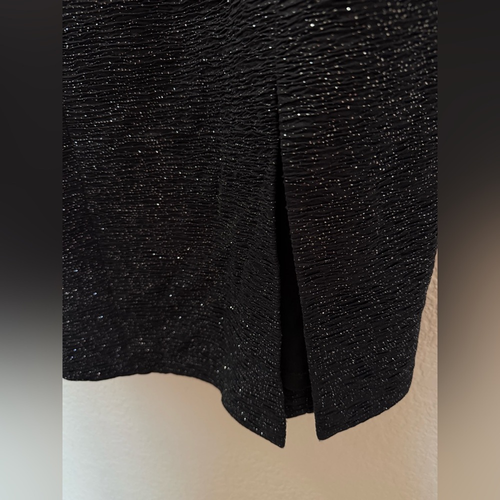 Eliza J Strapless Black & Silver Shimmer Dress | Glam Formal| Size 6 - Picture 5 of 14